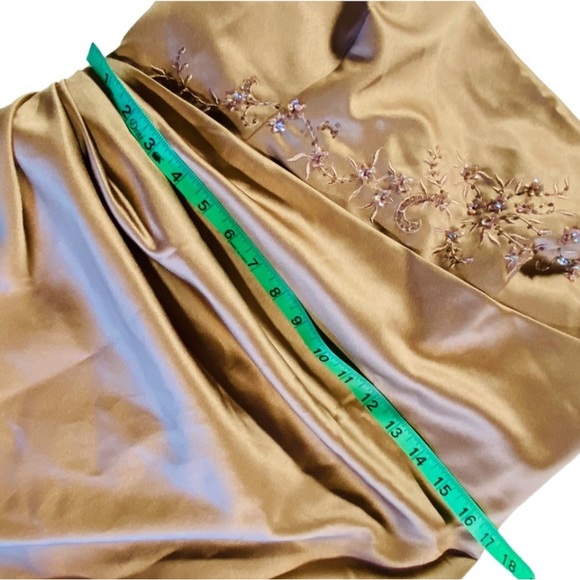 David’s Bridal Copper Brown Strappless Bridesmaid Wedding Dress Prom Size 14 - Picture 7 of 11